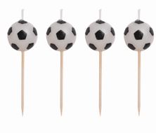Picture of FOOTBALL PICK CANDLES 7.5CM X 4 PCS
